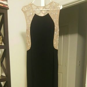 Crystals-dark blue Gown,1 time use!!